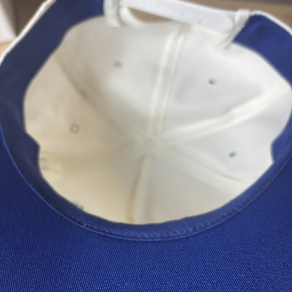 Vintage UMWA Hat Cap Snap Back White Blue Embroidered American Flag Union